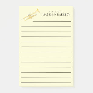Trumpet Musician Band Lehrer Notes Post-it Klebezettel