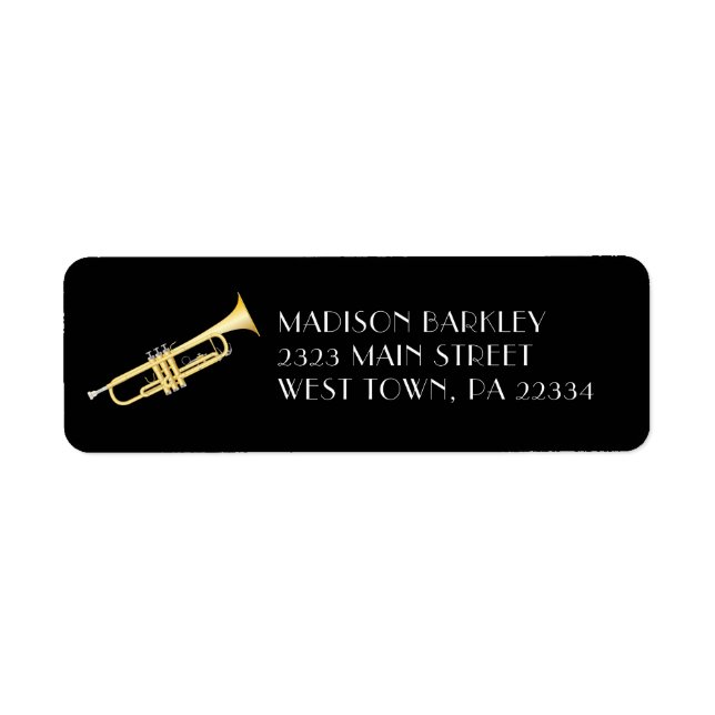 Trumpet Musician Band Teacher Label (Vorne)