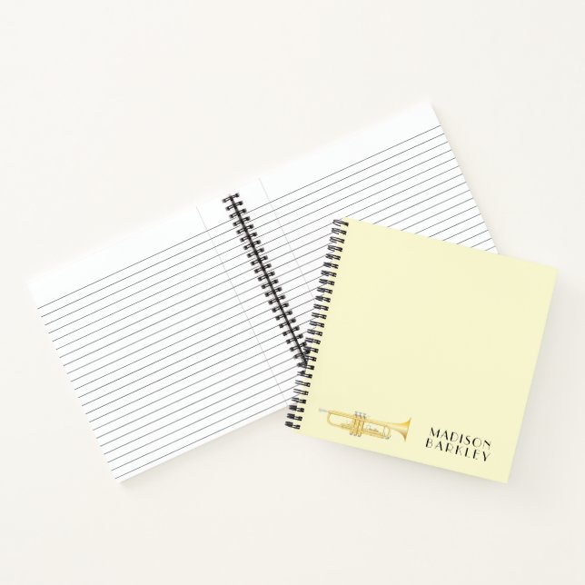 Trumpet Musician Band Teacher Notebook Notizbuch (Innenseite)