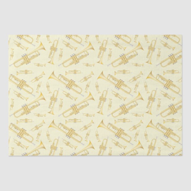 Trumpet Musician Band Teacher Wrapping Paper Seidenpapier (Vorderseite)