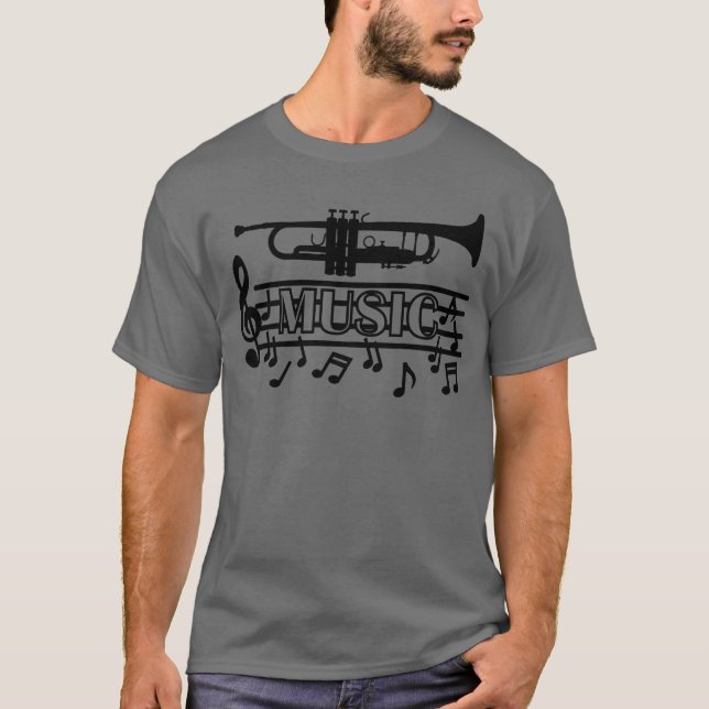Trumpet-Musikgeschenk T-Shirt (Vorderseite)
