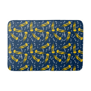 Trumpet Musiknoten Pattern Badematte