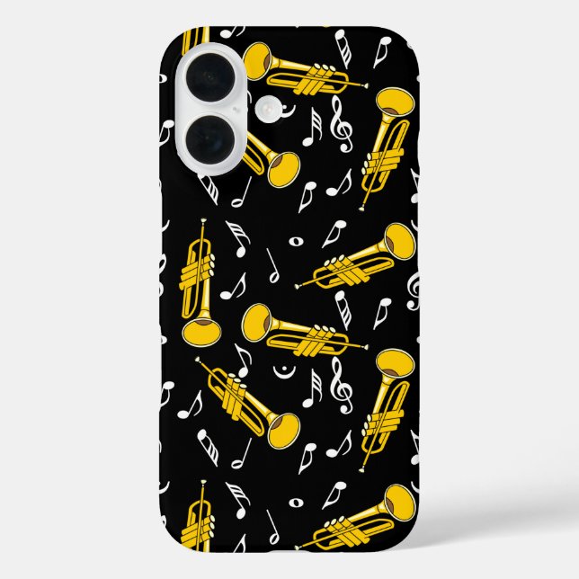 Trumpet Musiknoten Pattern Case-Mate iPhone Hülle (Rückseite)