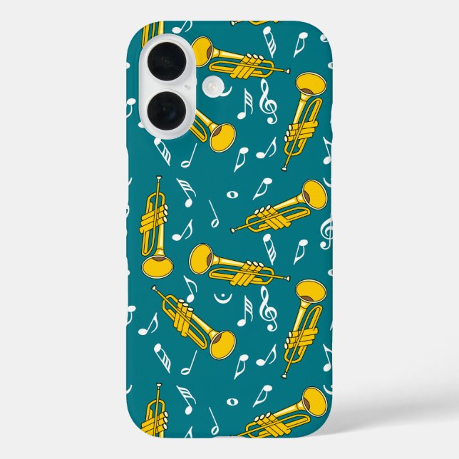 Trumpet Musiknoten Pattern Case-Mate iPhone Hülle (Rückseite)