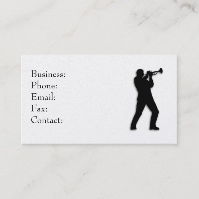 Trumpet Player Business Card Visitenkarte (Vorderseite)