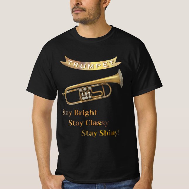 Trumpet Player Funny Humor Musical Instrument T-Shirt (Vorderseite)
