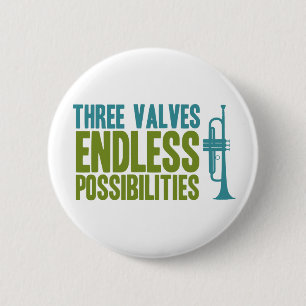 Trumpet Player Geschenk Drei-Ventile-Musikband Button