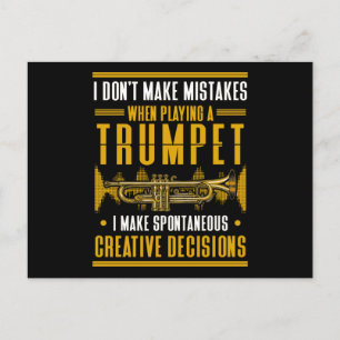 Trumpet Player Humor Jazz Music Postkarte