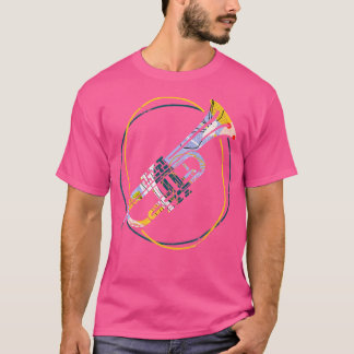 Trumpet Player Jazz Music Gift Hippie Trumpet T-Shirt