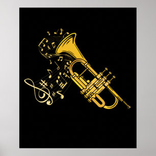 Trumpet Player Jazz Musikgeschenk Big Band Trumpet Poster