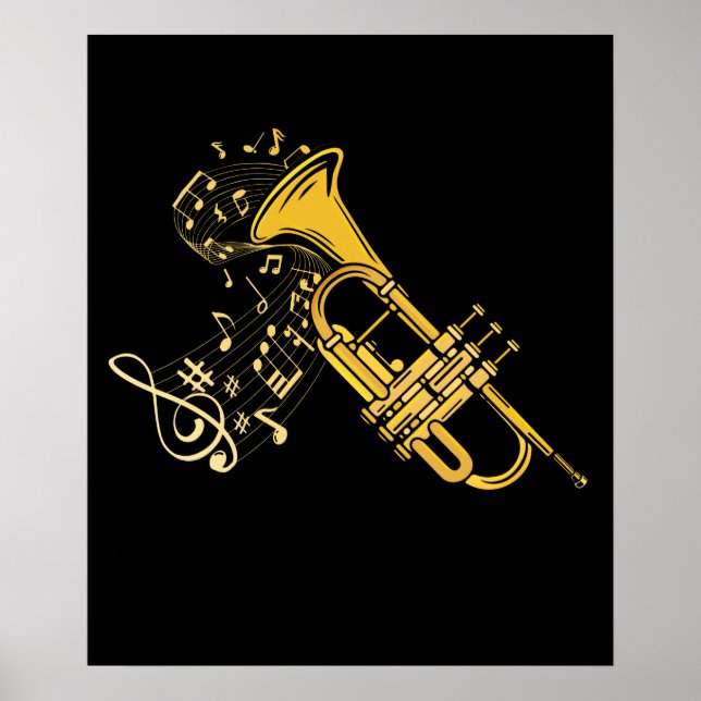 Trumpet Player Jazz Musikgeschenk Big Band Trumpet Poster (Vorne)