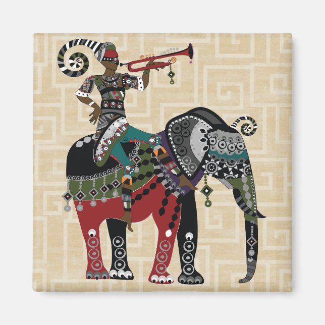 Trumpet Player Magnet (Vorne)