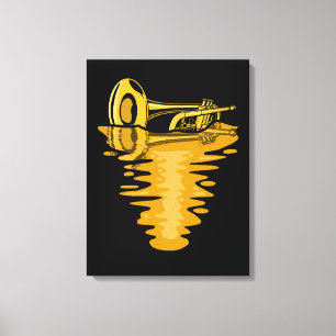 Trumpet Player Musician Marching Band Trumpeter Leinwanddruck