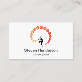 Trumpet Player Musician Minimalistisch Business Ca Visitenkarte