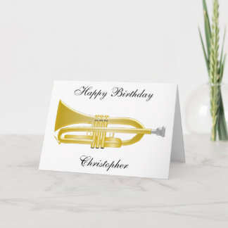Trumpet Player Personalisiert Geburtstag Karte