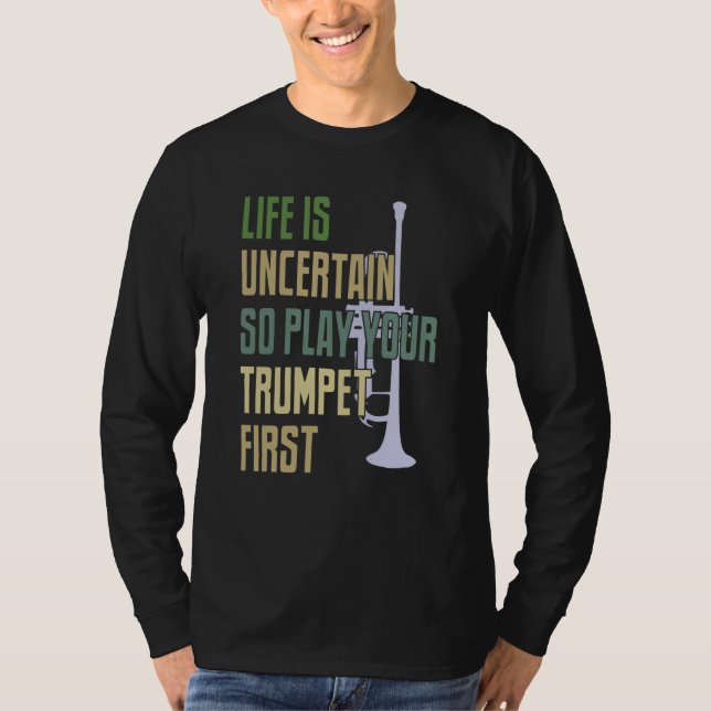 Trumpet Player Retro Style T-Shirt (Vorderseite)
