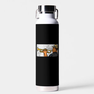 Trumpet Player Retro Trumpet Jazzmusik Trinkflasche