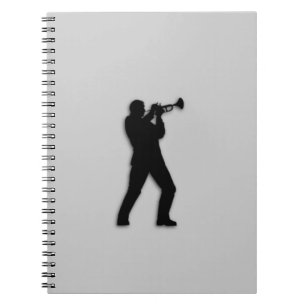 Trumpet Player Silver Notizblock