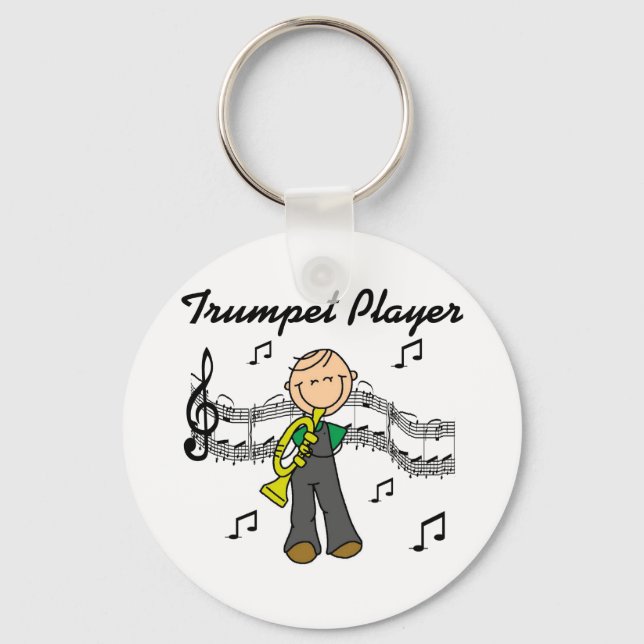 Trumpet Player T - Shirt und Geschenke Schlüsselanhänger (Vorderseite)