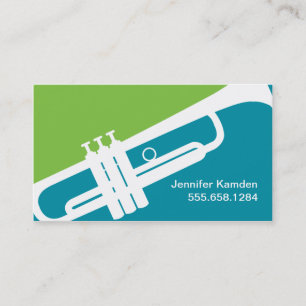 Trumpet Player Teacher Musical Instrument Studio Visitenkarte
