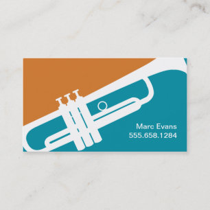 Trumpet Player Teacher Musician Music Studio Visitenkarte