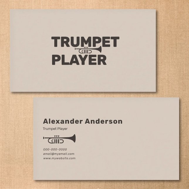 Trumpet Player Visitenkarte (Trumpet Player Business Card)