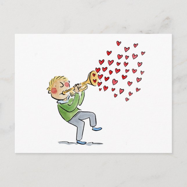 Trumpet Postkarte (Vorderseite)