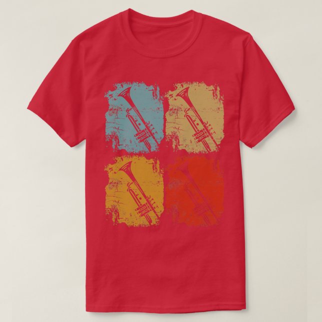 Trumpet Retro Design Funny T-Shirt (Design vorne)
