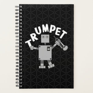 Trumpet Robot White Text Planer