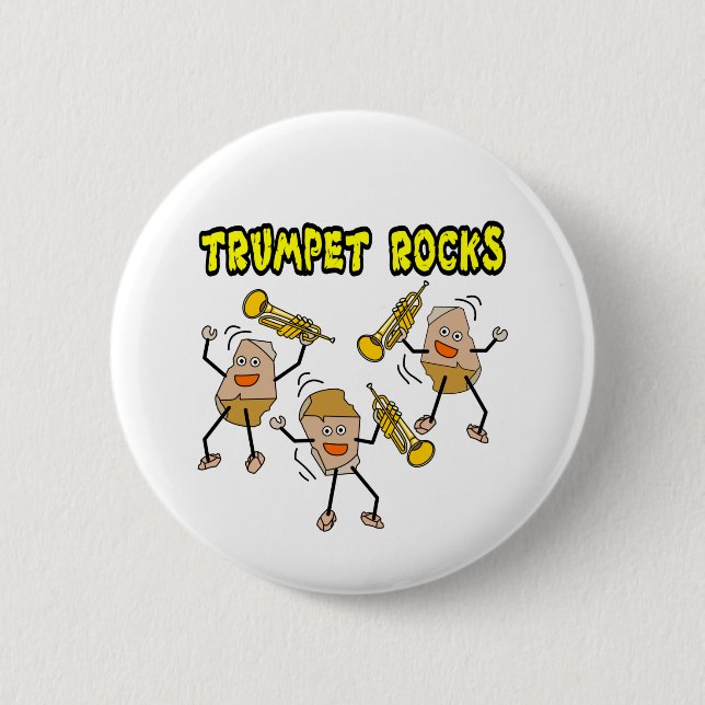 Trumpet Rocks Button (Vorderseite)