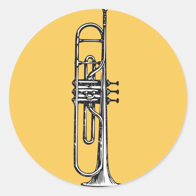 Trumpet Runder Aufkleber (Vorderseite)