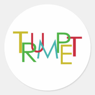 Trumpet Runder Aufkleber