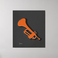 Trumpet Stretched Canvas Print