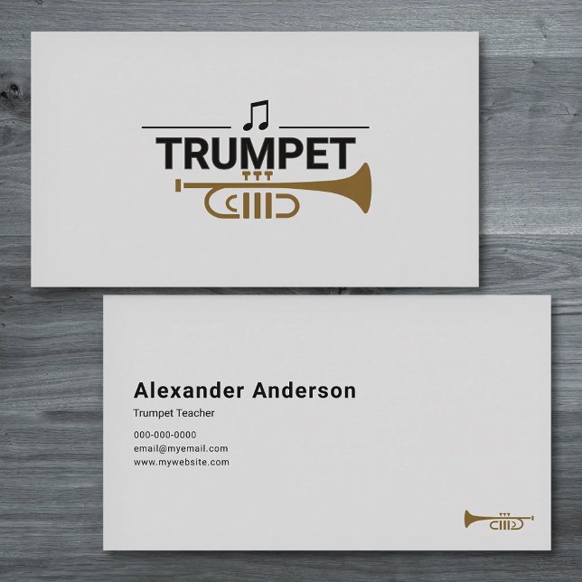 Trumpet Teacher Visitenkarte (Trumpet Teacher Business Card)