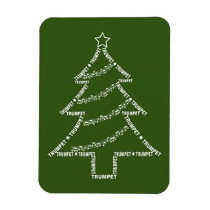 Trumpet Text Weihnachtsbaum Magnet