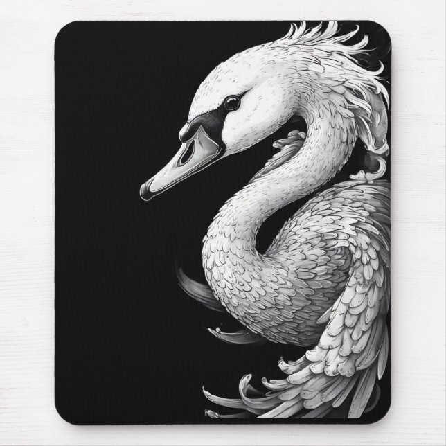 "Trumpet the Swan" Portrait Mouse Pad Mousepad (Vorne)