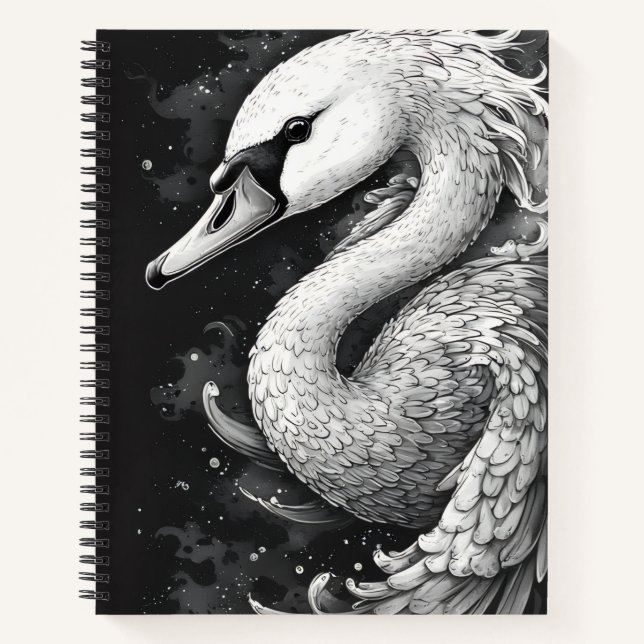 Trumpet the Swan - Side Glance Spiral Notebook Notizbuch (Vorderseite)