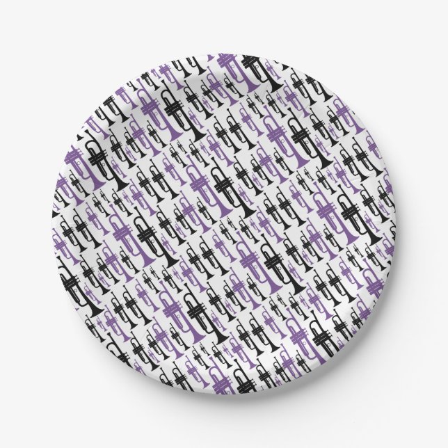 Trumpet Themed Pappteller (Vorderseite)