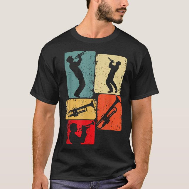 Trumpet Trumpeter Jazz Musician Boys Men  T-Shirt (Vorderseite)