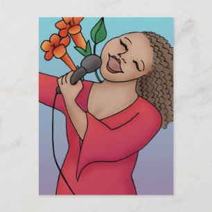 Trumpet Vine Singer Postkarte