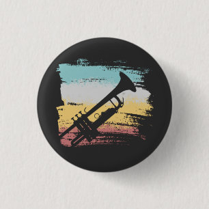 Trumpet Vintag Button