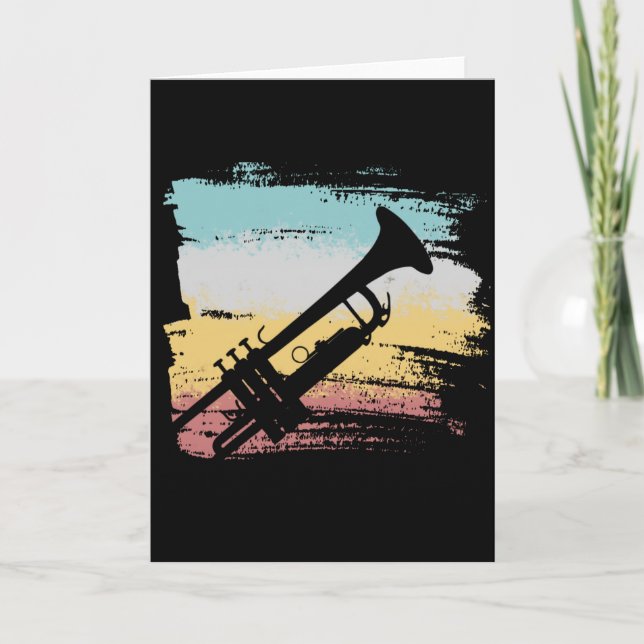 Trumpet Vintag Karte (Vorderseite)