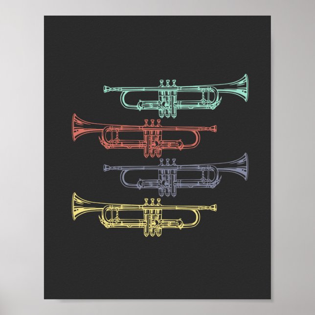 Trumpet Vintage Poster (Vorne)