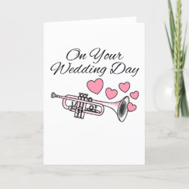 Trumpet Wedding Card Trumpeter Brass Musician Dankeskarte