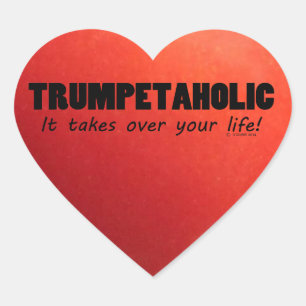 Trumpetaholische Heart Sticker