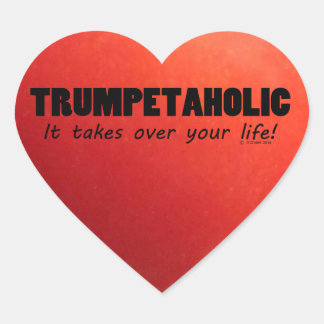 Trumpetaholische Heart Sticker