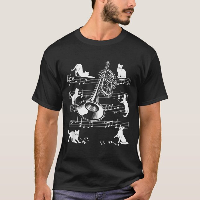 Trumpeter Cats For Cat Loving Trumpet Player  T-Shirt (Vorderseite)