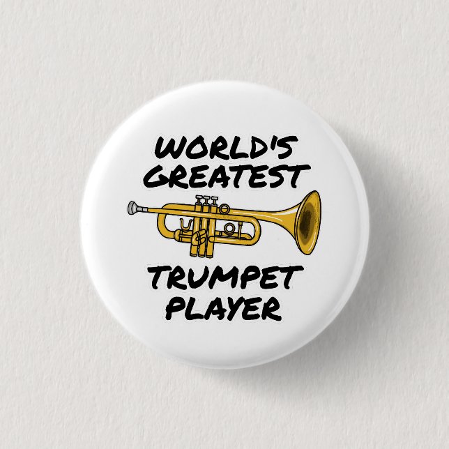Trumpeter Funny, der größte Trumpetspieler der Wel Button (Vorderseite)