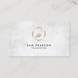 Trumpeter Gold Trumpet Icon Business Card Visitenkarte