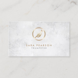 Trumpeter Gold Trumpet Icon Business Card Visitenkarte